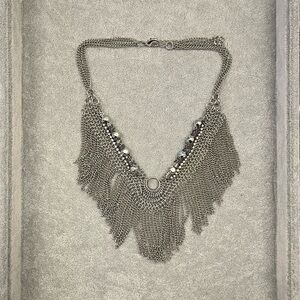 Stella and Dot Silver Fringe Necklace
